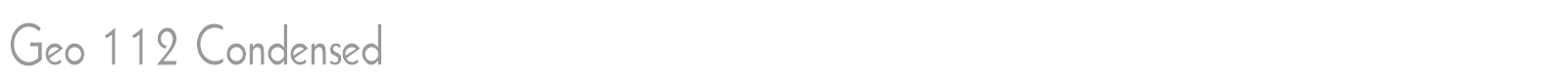 Geo 112 Extended font preview